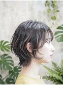 ウルフショートのパーマヘア/横浜髪質改善
