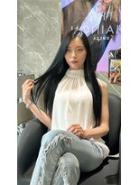 ザ シェノン ウメダ(THE CHAINON UMEDA) ダークパープル/ナチュラルショート/夏のヘアアレンジ/大阪梅田