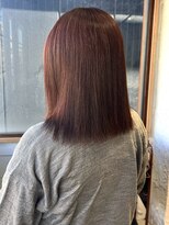 エミス バイ メルト 吉祥寺(emis by melt)&nbsp;【石川絢佳】切りっぱなしブリーチなしピンクレッド吉祥寺