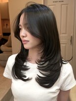 ローサバイ アルティナ 横浜店(Rosa by artina)&nbsp;ミントグレージュバタフライカットシアーバングB4