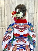 卒業式シーズンのヘアーセットと袴の着付け早朝から取り掛かりOK