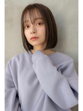 ハバナ 渋谷(HAVANA) 外ハネボブ　ミルクティーベージュ　透け感