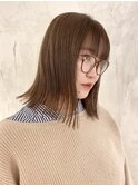 【macana】ベージュカラー 切りっぱなしボブ