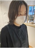 【三ツ井純】オリーブグレージュウルフカットウルフヘアレイヤー