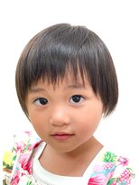 黄ぐまくん美容室 お子様カット キッズ ショートボブ