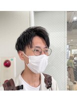【翁長孝輔】ツーブロック七三/黒髪アップバング