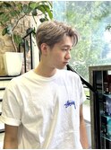 センターパート　ブリーチ　韓国ヘア　吉祥寺/島田優斗