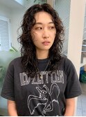ウェーブパーマ前髪イメチェンロブレイヤー