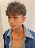 刈り上げ無造作ショート スパイラルパーマ/メンズパーマ 纐纈