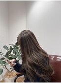 ミルクティーベージュハイライトカラー透明感10代20代