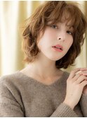 乾かすだけ大人美人抜け感ウェーブミディアムボブZ上尾30代40代