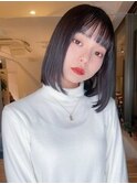 パツっと可愛いタッセルボブ！韓国風ヘアで小顔見せ◎