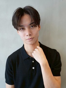 ニコ トウキョウ ロジック(nico TOKYO Logic) フェザーパーマニュアンスパーマメンズセンターパート襟足あり