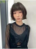 ☆ヌーディカラー/小顔ヘア/大人ボブ/前下がりレイヤーボブ