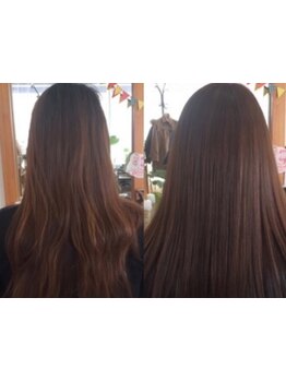 傷んだ髪のお悩みを解決！当店自慢の最上級のトリートメントで、指通り滑らかな美しい艶髪へ