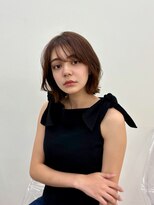 ヒュー 広島(HEW)&nbsp;韓国くびれレイヤーボブ大人かわいいブラウンヘア20代30代