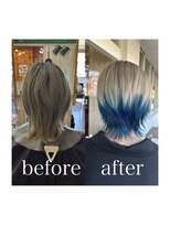 スミカ(sumica)&nbsp;#ブルーグラデーション#ブルーカラー #ブリーチデザイン