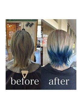 スミカ(sumica) #ブルーグラデーション#ブルーカラー #ブリーチデザイン