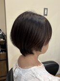 【ショート×ブラウン】暗めカラー/グランマッシュ/鎌取/林愛華