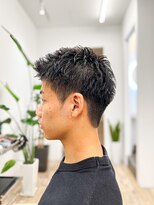 セイドット フクオカ(Say.FUKUOKA) 天神大名メンズ黒髪短髪スパイキーショート刈り上げ簡単セット