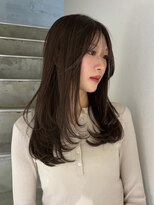 ヨーク(YOKE)&nbsp;レイヤーカットシースルーバングダブルカラーヘーゼルブラウン