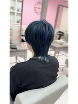 シャルティア 岩国(SHALLTIA)&nbsp;ハイトーン/ケアブリーチ/ブルーグリーン/ウルフカット/個性的