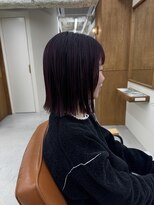 タミーズ 金山(Tummy's)&nbsp;切りっぱなしボブ×ボルドーカラー