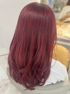 シエルバイアフロート(ciel by afloat) 【山田】ロングレイヤー　チェリーピンク　チェリーレッド