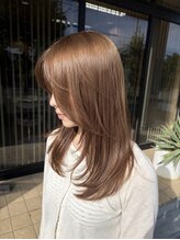 エルベ 千波店(elve)&nbsp;ブリーチなしで叶える柔らかベージュ×レイヤースタイル
