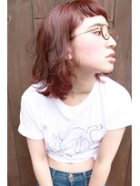ナヌーク シブヤ(nanuk shibuya) ルミエールカラー◇ジンジャーベージュ×眉上バングミディアム