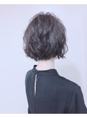 アッシュボブレイヤー♪大人可愛い20代30代40代前下がりショート