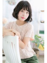 ミック ヘアアンドメイク アップ 駒込店(miq Hair&Make up) 黒髪ニュアンスカラーのAラインミニボブで☆大人ガーリー