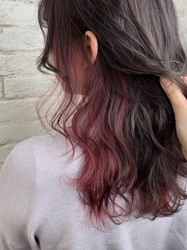 アジールヘア 赤羽駅南口店(agir hair) ピンクインナーカラー イヤリングカラー ピンク【赤羽】