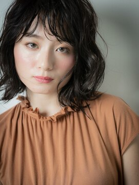 カバーヘア ブリス 北浦和(COVER HAIR bliss) 大人かわいい黒髪くせ毛風外ハネボブ201v北浦和20代30代40代