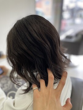 ミングルクラーロヘアー(MINGLE CLARO hair) 切りっぱなし×グレージュ