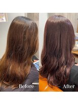 エクラートリアン 藤沢店(ECLART Lien) ピンクカラーBefore＆After[藤沢/髪質改善]