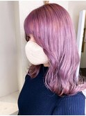 エギョモリヨシンモリ韓国風ハイトーンボブウルフラベンダー艶々