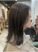 ☆小顔効果カット インナーカラー グレーベージュ 髪質改善 韓国