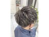 メンズカット＋シルバーメッシュ（ブリーチ2回）（眉カット￥550) 