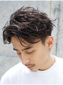 無造作パーマ波巻きパーマ波巻きスパイラルパーマツーブロック
