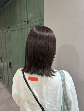 ヘアサロン ナノ(hair salon nano) 外ハネミディヘア×ラベンダーアッシュカラー