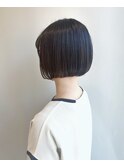 ミニボブ　暗髪アッシュ　自由が丘　インナーカラー　韓国