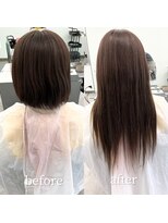 ガルボヘアー 桟橋店(garbo hair)&nbsp;プルシールエクステ 100本 馴染ませ イメチェン