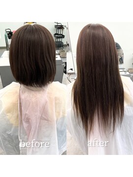ガルボヘアー 桟橋店(garbo hair) プルシールエクステ 100本 馴染ませ イメチェン