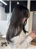 【ミルクティーグレージュ&レイヤーカット】《福岡暗髪カラー》