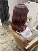 ユッカ 梅田(YUCCA)&nbsp;【YUCCA】大人可愛い/セミロング/cherry red