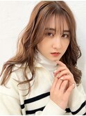 韓国風イメチェングレーベージュレイヤーロング似合わせカット