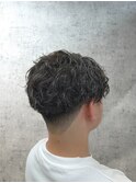 無造作パーマ×フェードマッシュ