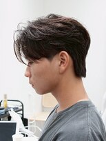 カルム(kalm) 毛流れセンターパートニュアンスパーマカルマヘアメンズパーマ