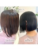 ミニボブ　骨格矯正ストレート